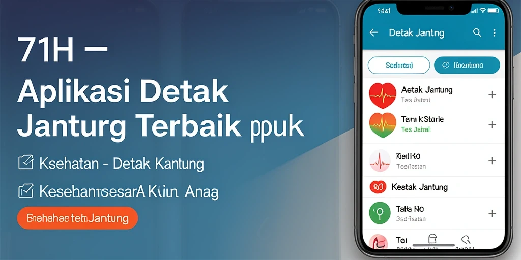 Antarmuka aplikasi 71H menunjukkan data detak jantung secara real-time.