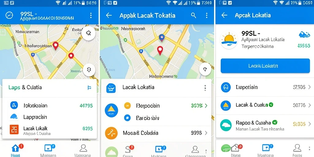 Tampilan antarmuka 99SL untuk pelacakan lokasi yang mudah.
