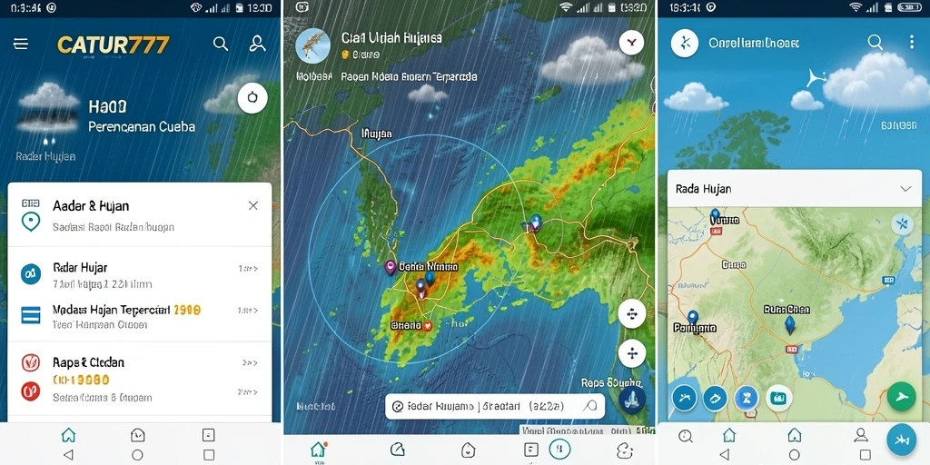Antarmuka CATUR777 yang menampilkan radar hujan dengan jelas dan informatif.