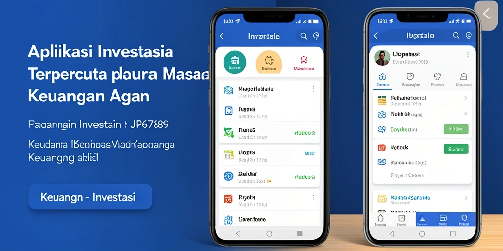 Antarmuka aplikasi JP6789 yang menampilkan berbagai opsi investasi.