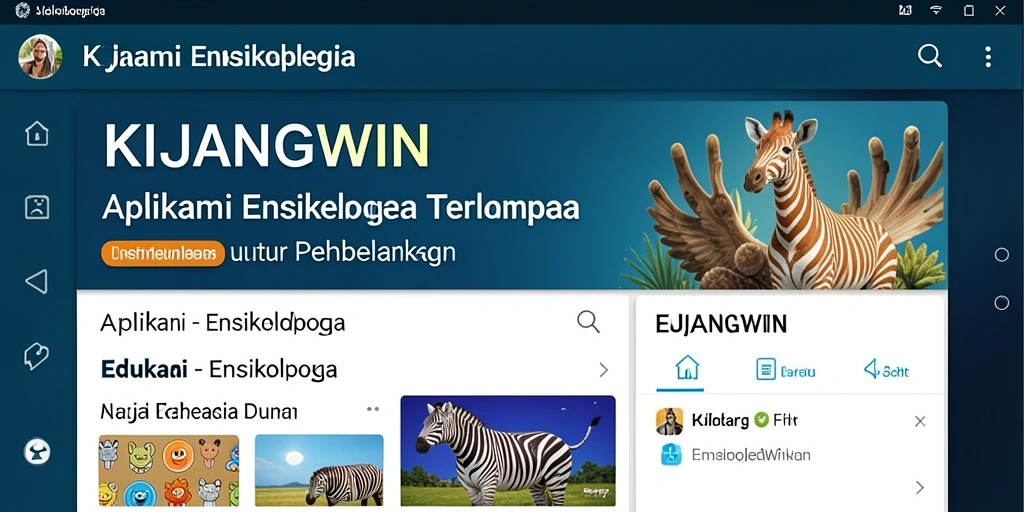 Antarmuka pengguna aplikasi ensiklopedia yang intuitif dan informatif.