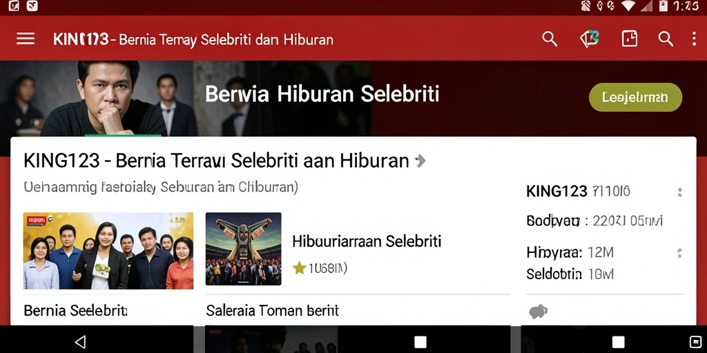 Antarmuka user-friendly KING123 dengan berita selebriti terkini.
