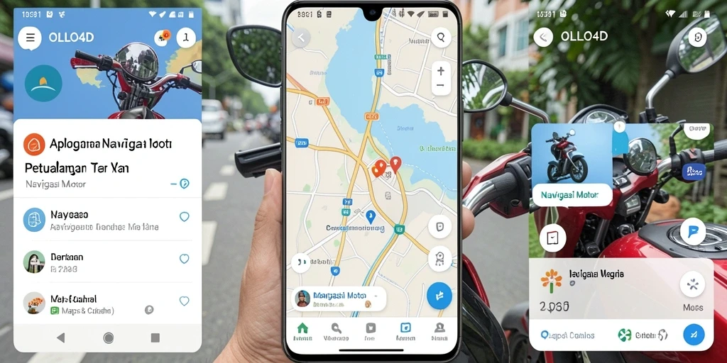 Tampilan antarmuka OLLO4D yang menawan untuk Navigasi Motor.