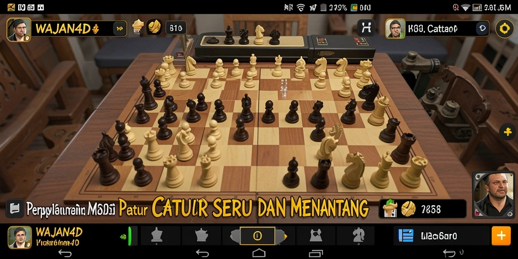 Tampilan antarmuka game Catur WAJAN4D yang menarik dan interaktif.