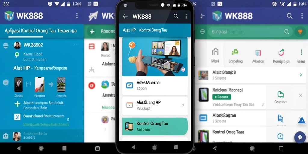 Tampilan antarmuka aplikasi Kontrol Orang Tua yang sederhana dan mudah digunakan.
