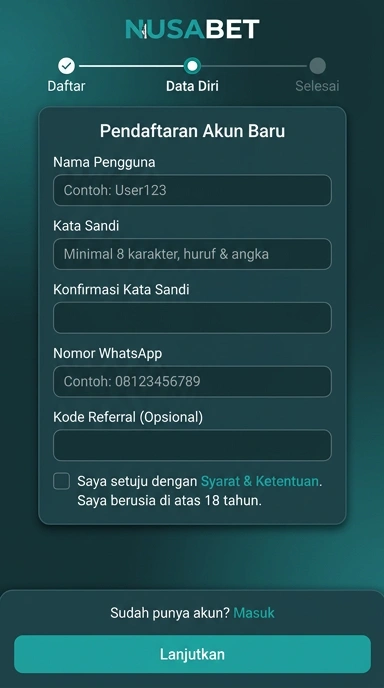 Daftar Akun Baru Nusabet dengan Mudah dan Cepat